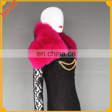 Rational Construction Real Square Fox Fur Trimmed Collar