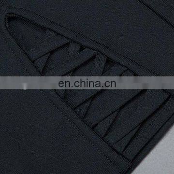 Latest Dresses Design Women Sexy Sleeveless Deep-V Black Short Tight Mini Dress Club Party Dress photo-6