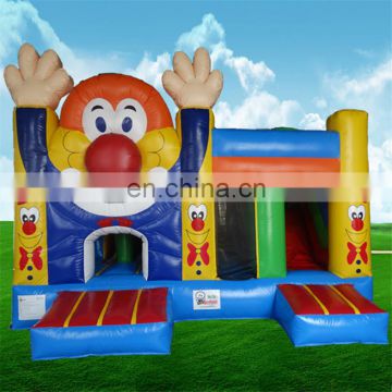 Combination inflatable bouncer slide, Carnival Game inflatable clown