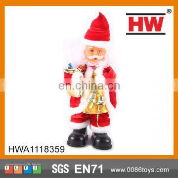 B/O rotating hat Christmas fiber optic santa