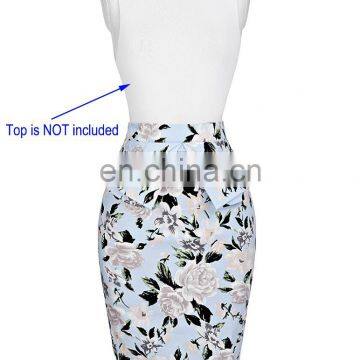 Grace Karin Occident Sexy Women Hips Wrapped Short Vintage Retro Cotton Flower Pattern Skirt CL008928-6 photo-2