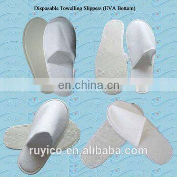 hotel terry cloth slipper / cotton terry indoor slipper / terry towel slippers