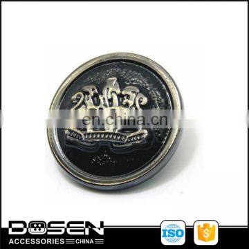 Black nickle free metal sewing buttons on export clothes ,durable effect buttons , garment accessories.