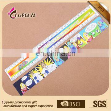 Factory price CMYK printing custom logo clear PP plastic 30cm ruler