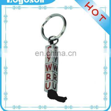 Letter shape metal key chain for promotion gifts