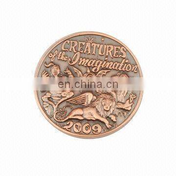 Custom ANTIQUE Plating COOPER 2D 3D Zinc Alloy Enamel Coin Medal