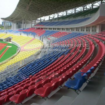 Indoor outdoor stadium seats china facotry red color plastic stadium seating