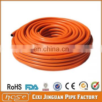 Jinguan CE Approve 8mm Orange PVC LPG Flexible Hose For Gas, Flexible Hose For Kitchen Faucet, Gas Hose For Stove