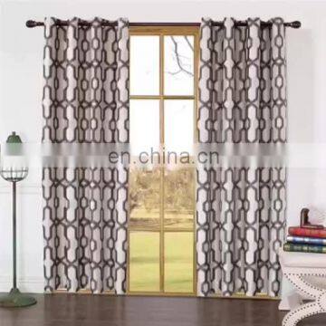 Factory oem new design competitive price grey jacquard blackout curtains