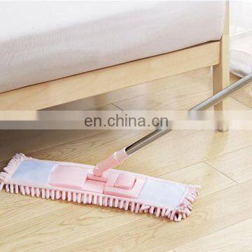 China Supply Water Absorbing Microfiber Fabric Chenille Flat Floor Cleaning Mop Magic Spinning Head Detachable Mop Head Cover photo-5