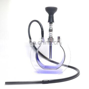 HQP-SY03 HongQiang Wholesale Acrylic Round Shape Hookah Gift Set With LED Light photo-6