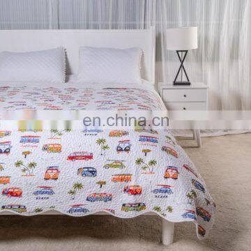 Reversible Kids Quilt Set King Size Lightweight Bedspread Printed Bed Cover All Season Coverlet Bed Set photo-2