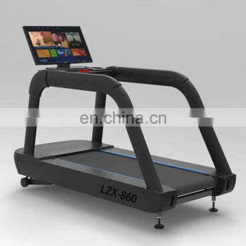 Gym Equipment Gym Equipment Running Walking Music Flat Treadmill with Big TV Commercial Treadmill