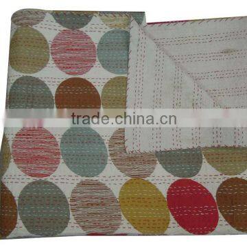 Kantha Quilt, Queen Kantha Blanket, Kantha Bedspread, Kantha Throw, Quilted Bed Cover, Queen Bedding,Handmade Quilt, REVERSIBLE photo-3