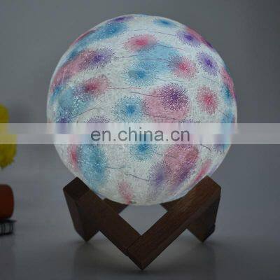 8-20cm 3D Printing Creative Novelty Gift Moon Desk Table Lamp With Remote Control photo-4