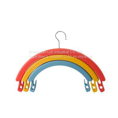 Multi Combination Anti Slip Plastic Rainbow Clothes Hanger