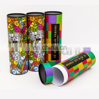 round luxury cardboard tube gift box t shirt wholesale packaging