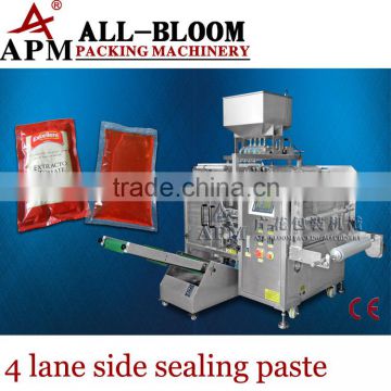 Multi lane sauce sachet filling and packing machine