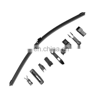 Factory Direct High Quality iron Frame Beam Truck Bus Wiper Blade metal Wholesale metal frame multi adapter wiper