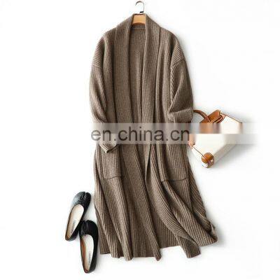 Женский зимний теплый и толстый кардиган из рябного вязаногоCashmere photo-4