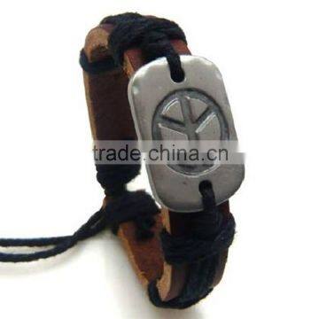 Fashion Leather Wrap Adjustable Bracelet Wholesale