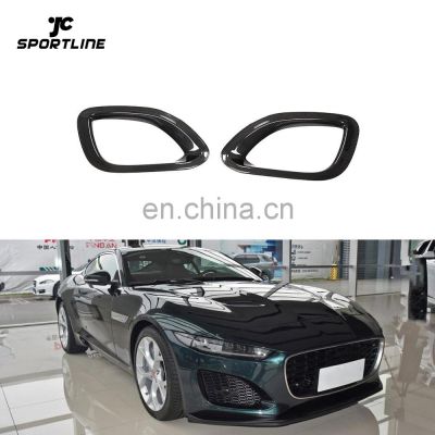 Dry Carbon Fiber F-Type Front Bumper Vents for Jaguar F-Type X152 Base Coupe 2-Door 2020-2021