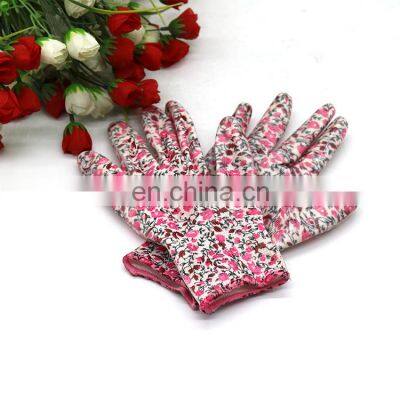 13 g polyester nylon seamless knit Nitrile plam coated safety working gardening gloves