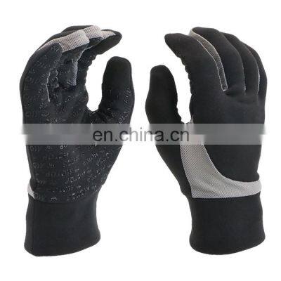 Palm silica gel touch screen black work mechanic gloves for driver