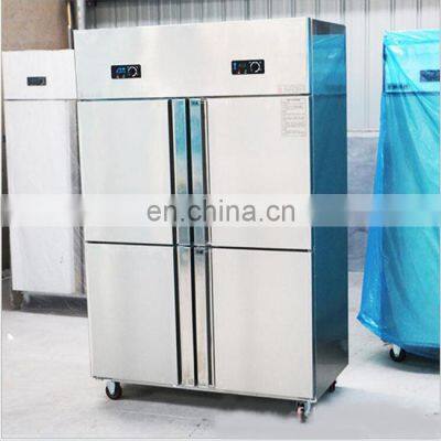 Double-temperature four-door refrigerator commercial refrigerator storage cabinet vertical refrigerator freezer cabinet price