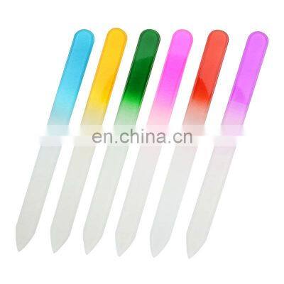 Popular Colorful Crystal Glass nail file 100/180 240 Grit Double Side Oem Professional Sanding Nail Files For Manicure