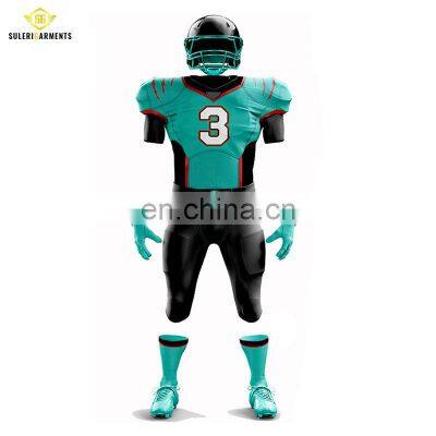 Wholesale Unique Quality Customized American Football Uniform / Team 100% Polyester Football Uniform photo-2
