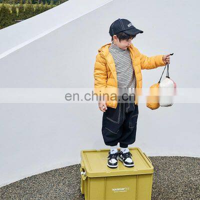 2021 Handun New Children's Down Jacket Men's and Women's Larger Children's Simple Hooded Down Jacket photo-5