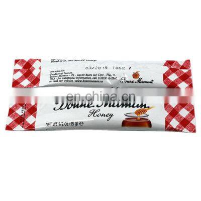 Custom Recyclable Heat Sealable Empty Small Stick Honey Packaging Sugar Sachet