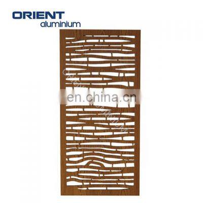 Customized patterns laser cut metal screen in PVC or aluminium materials