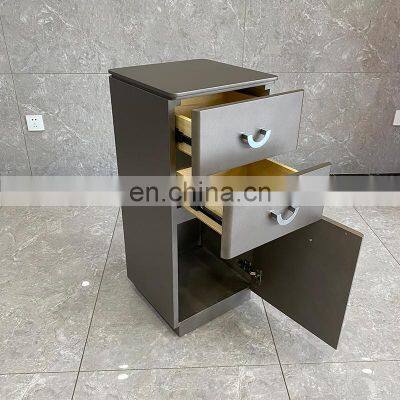 Barbershop Furniture Wooden Shelf Factory Direct Haircut Ark Custom Conference Tables Wooden Storage Corner Cabinet photo-2