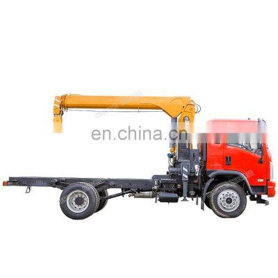 6.3 ton truck crane mounted with foldable arms for sale