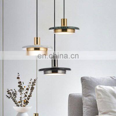 Modern Chandelier Light Surface Mounted Cafe Restaurant Post Modern Luxury LED Creative Marble Pendant Lamp
