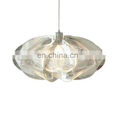 Bauhaus Silver LED Chandelier Modern Minimalist Ceiling Hanging Lamp Luxury Restaurant Table Bar LED Pendant Light