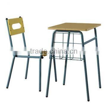 metal primary pupil student desk and chair TC-C06+TC-Z06-V for school furniture