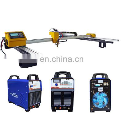 Small Gantry CNC plasma cutter Machine Metal Steel 80A Cutter 220 V 1 /3 phase interchangeable interc