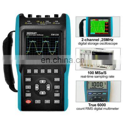All-sun EM1230 Handheld Digital Storage Oscilloscope 25MHz 100M Sa/s Scope Meter With LED Backlight Stock in US photo-2