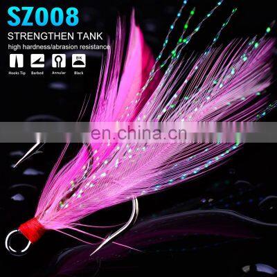 Wholesale Strong Barbed Hooks With Feather Barbs Anchor Hook Seawater Resistance Hi-Carbon Steel Fishing Hook photo-4