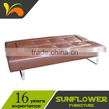 Hotel Practical Metal Frame Sofa Bed Traditional Sofa Bed Faux Leather photo-2
