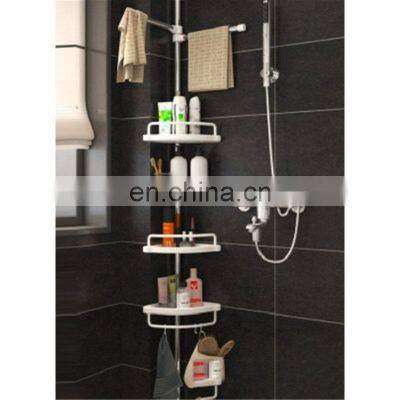 Floor mounted revolving storage rack non punch corner storage rack bath products sorting rack