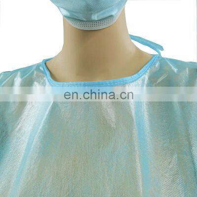 Factory Directly Protective PP PE 40GSM Surgical Waterproof Disposable Isolation Gown