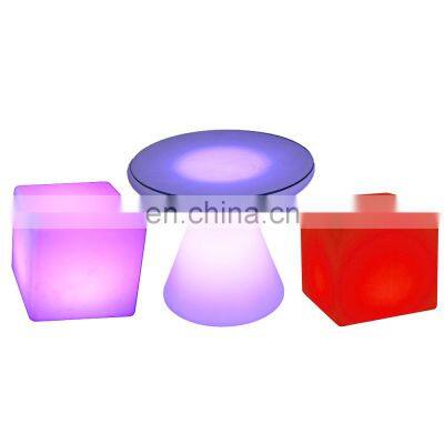 mobile bar tables decorative led cube chair outdoor furniture warm light chair garden glow furniture