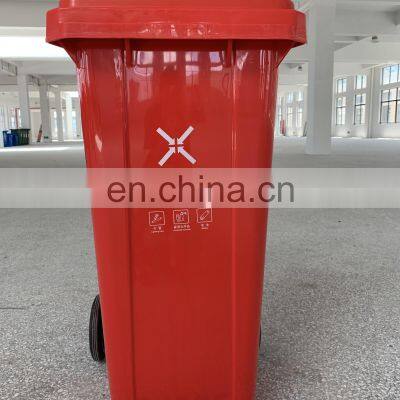Manufacturer 120 Liter Mobile Outdoor Plastic Dustbin With Wheels 120l Waste Bin photo-4