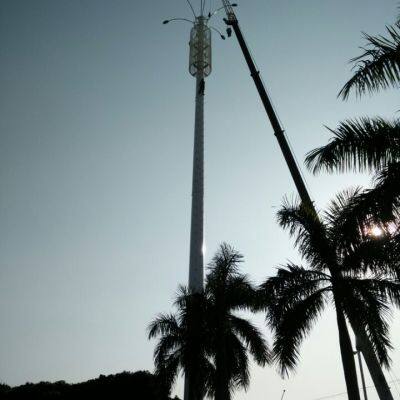 Mobile telecom communication tower galvanized single pipe tower support customization