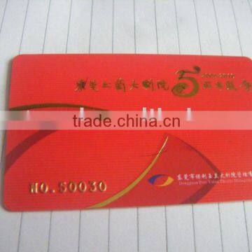 Red color high quality barcode card