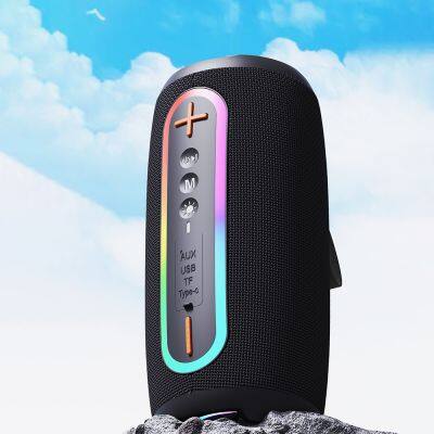 High Quality Certification Mini Bluetooth outdoor Camping rechargeable Speaker Systems Support Tws Box With Wireless Microphone